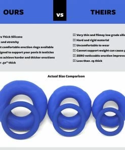 Lynk Pleasure Products Lynk Pleasure Loop XL Silicone Cock Ring Kit And Ball Stretching Set For Men Cock Rings