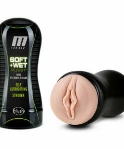 Male Masturbators & Strokers M For Men Self Lubricating Soft And Pleasure Ridge Pussy Vanilla By Blush Novelties