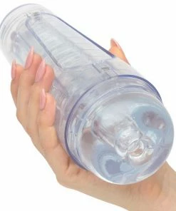 Doc Johnson Main Squeeze Optix Masturbator | Crystal Clear Discreet Stroker For Men Male Masturbators & Strokers