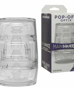Doc Johnson Male Masturbators & Strokers Main Squeeze Pop-Off Clear Portable And Discreet Male Masturbator
