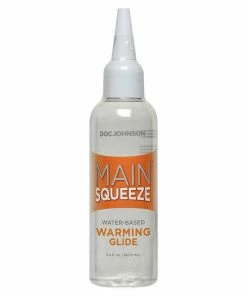 Doc Johnson Water Based Lube Main Squeeze Water Based Warming Masturbation Lubricant 3.4 Fl Oz