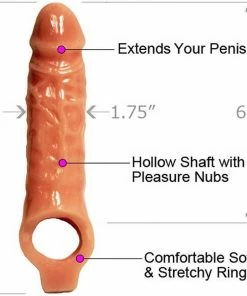 Master Series Mamba Penis Extension Sleeve 6.5 Inch Tan Cock Sheath