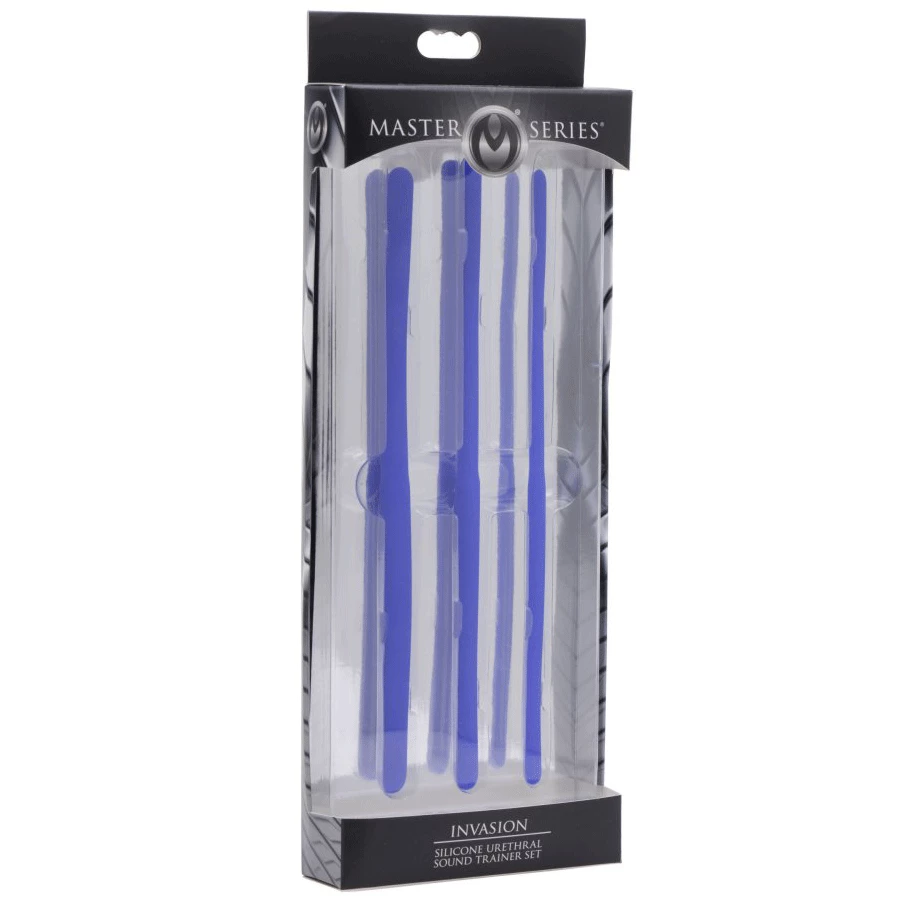 Master Series Urethral Sounds & Penis Plugs 8 Inch Invasion Blue Silicone Urethral Sound Trainer Set For Men 3 Master Series Urethral Sounds & Penis Plugs 8 Inch Invasion Blue Silicone Urethral Sound Trainer Set For Men