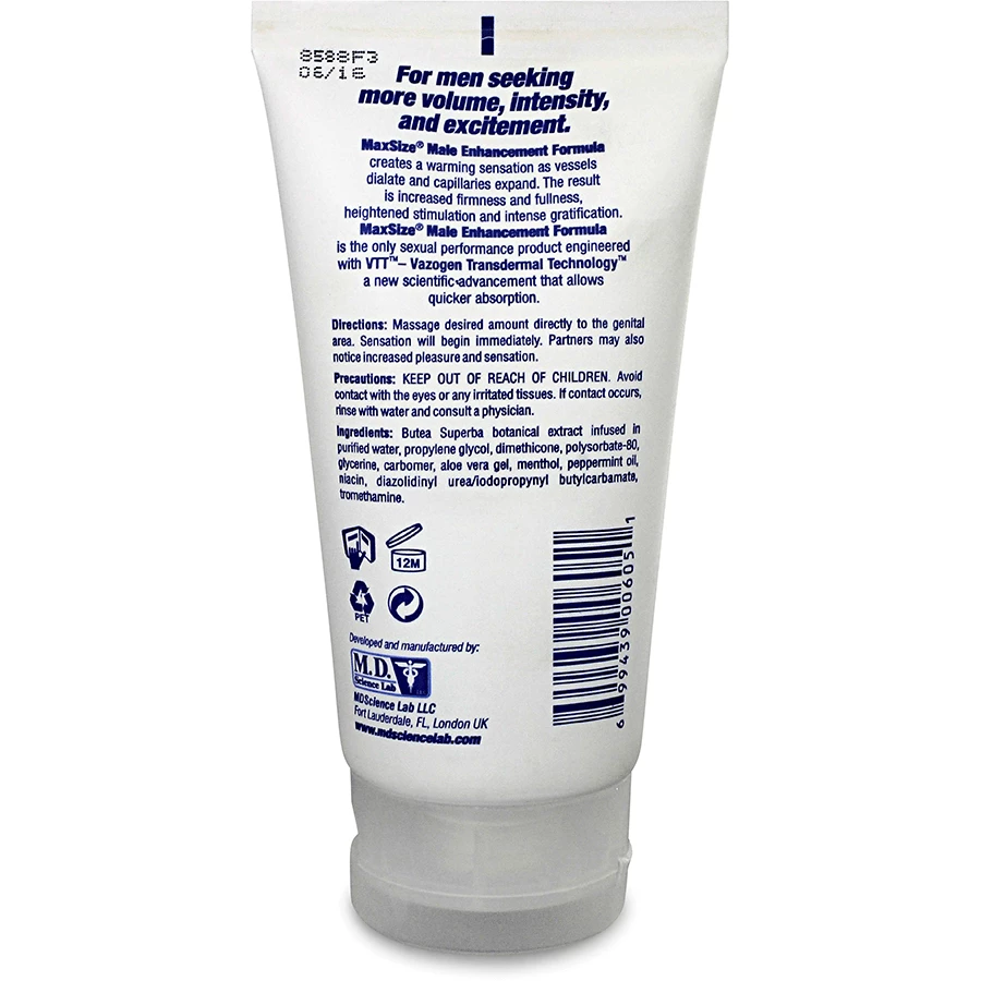 MD Science Labs Max Size Penis Plumping Male Enhancement Cream 5 Oz 4 MD Science Labs Max Size Penis Plumping Male Enhancement Cream 5 Oz