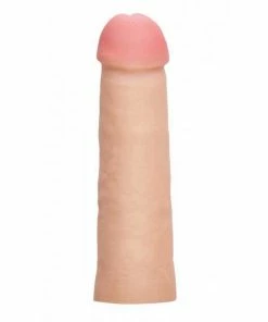 Size Matters Sheaths & Sleeves Mega Enlarger Penis Sleeve 8.5 Inch Tan Realistic Cock Sheath