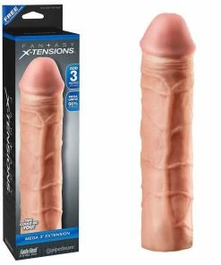 Pipedream Products Sheaths & Sleeves Mega Penis Extension Sleeve 9 Inch Tan Cock Sheath X-Tensions