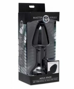 Mega Spade 10x Vibrating XL Silicone Butt Plug By Master Series