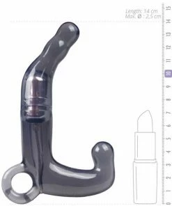 Men's Charcoal Pleasure Wand Vibrating Prostate Massager By Doc Johnson