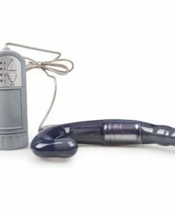 Men's Charcoal Pleasure Wand Vibrating Prostate Massager By Doc Johnson