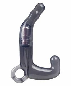 Men's Charcoal Pleasure Wand Vibrating Prostate Massager By Doc Johnson