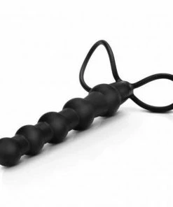Mojo Bumpy Black Silicone Double Penetration Cock Ring