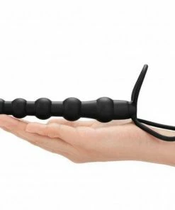 Mojo Bumpy Black Silicone Double Penetration Cock Ring