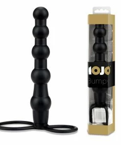 Mojo Bumpy Black Silicone Double Penetration Cock Ring