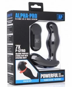 Alpha-Pro Multi-Speed Vibrating 7X P-Gyro Silicone Prostate Stimulator With Gyrating Shaft Prostate Massagers