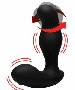 Alpha-Pro Multi-Speed Vibrating 7X P-Gyro Silicone Prostate Stimulator With Gyrating Shaft Prostate Massagers