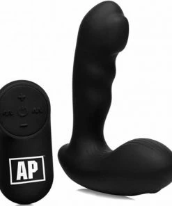 Alpha-Pro Prostate Massagers Multi-Speed Vibrating 7X P-Milk Silicone Prostate Stimulator With Milking Bead