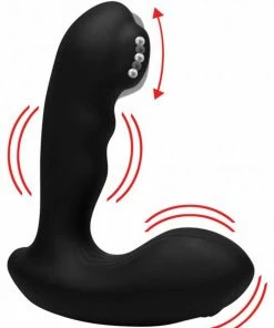 Alpha-Pro Prostate Massagers Multi-Speed Vibrating 7X P-Milk Silicone Prostate Stimulator With Milking Bead