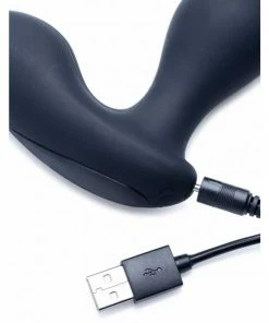 Alpha-Pro Multi-Speed Vibrating 7X P-Gyro Silicone Prostate Stimulator With Gyrating Shaft Prostate Massagers