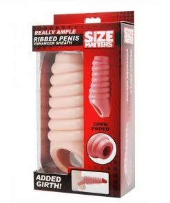Open Tip Ribbed Cock Sheath | Really Ample Natural Girth Enhancer By Size Matters Sheaths & Sleeves