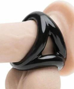 Oxballs Tri-Sport 3 Ring Cock And Ball Ring Stretcher Black