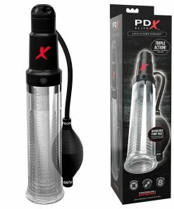 Pipedream Products PDX Elite Suck-N-Pump | All-in-One Penis Pump And Stroker With Multi-Speed Vibrating Action Penis Pumps