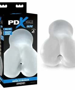 PDX Male Blow And Go Mega Butt Clear Stroker By Pipedream Products