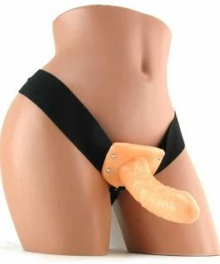 Fetish Fantasy Sheaths & Sleeves Penis Extension Sleeve 6 Inch Hollow Tan Strap On Sheath