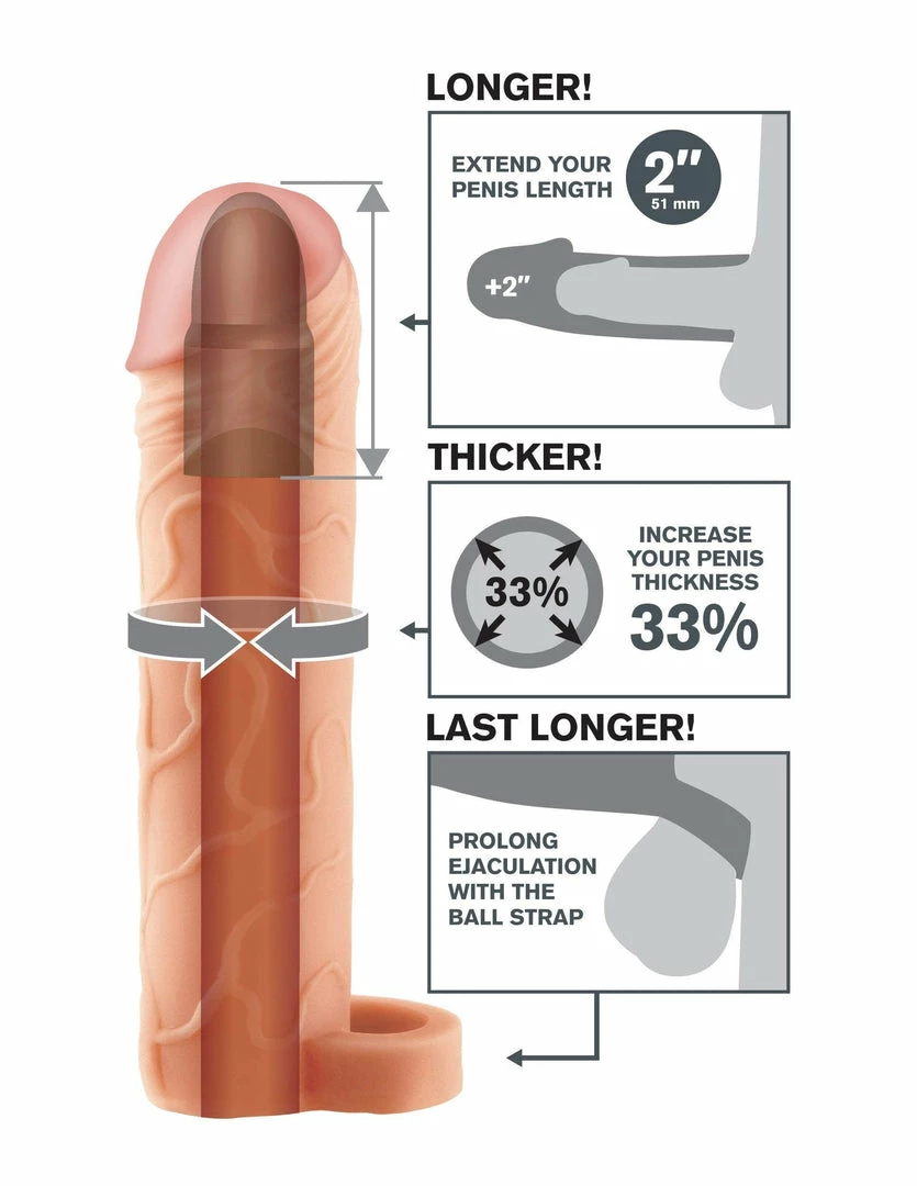 Pipedream Products Perfect 7.5 Inch Penis Extension Sleeve Tan By Fantasy X-Tensions 8 Pipedream Products Perfect 7.5 Inch Penis Extension Sleeve Tan By Fantasy X-Tensions
