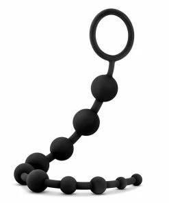 Anal Sex Toys Performance Black Silicone Anal Beads By Blush Novelties