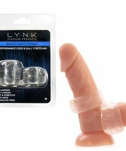 Lynk Pleasure Products Performance Cock Ring & Ball Stretcher Clear By Lynk Pleasure
