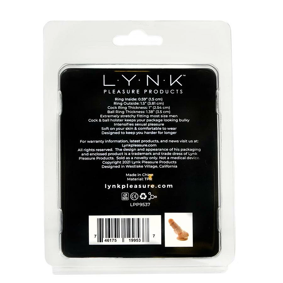 Lynk Pleasure Products Performance Cock Ring & Ball Stretcher Clear By Lynk Pleasure 9 Lynk Pleasure Products Performance Cock Ring & Ball Stretcher Clear By Lynk Pleasure