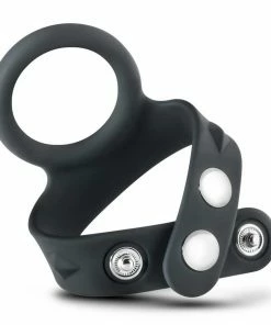 Performance VS7 Silicone Cock & Ball Strap Large Black By Blush Novelties Cock Rings