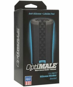 Platinum Silicone Split Sleeve Beaded Male Masturbator & Stroker By Optimale