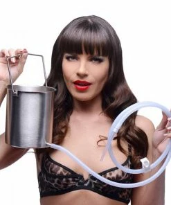 Clean Stream Anal Sex Toys Premium Anal Enema Stainless Bucket Kit With Silicone Hose By CleanStream