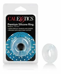 Cal Exotics Premium Clear Silicone Cock Ring Medium Size Soft Erection Enhancer Cock Rings