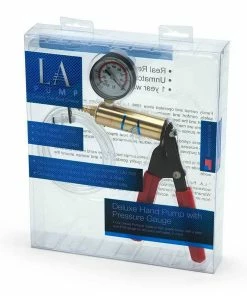 LA Pump Premium Trigger Grip Metal Hand Pump & Gauge For Penis Pumps