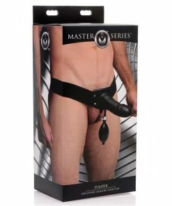 Pumper Inflatable Black Hollow Strap On For Men By Master Series