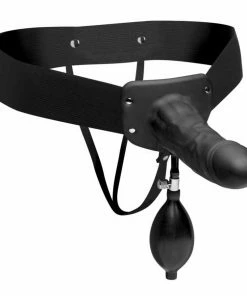 Pumper Inflatable Black Hollow Strap On For Men By Master Series