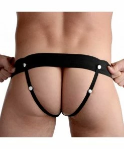 Pumper Inflatable Black Hollow Strap On For Men By Master Series