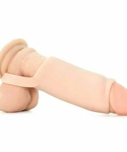 Pipedream Products Sheaths & Sleeves Real Feel Tan Penis Extension Sleeve 5.5 Inch Fantasy X-Tensions