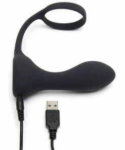 Pipedream Products Rechargeable Ass-Gasm Pro Silicone Anal Plug Cock Ring By Anal Fantasy Cock Rings