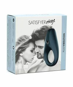 Satisfyer Plus Vibration Blue Silicone Cock Ring Couples Rechargeable Sex Toy Cock Rings