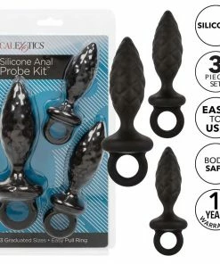 Silicone Anal Probe Kit Black By Cal Exotics Anal Sex Toys