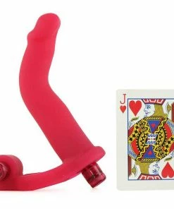 NassToys Cock Rings Silicone Double Penetrator Studmaker Vibrating Cock Ring Red By Nass Toys