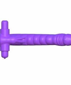 Pipedream Products Silicone Double Penetrator Vibrating Rabbit Cock Ring Purple By Pipedream