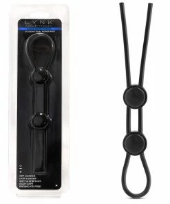 Lynk Pleasure Products Silicone Dual Roper Lasso Style Adjustable Double Cock Ring By Lynk Pleasure
