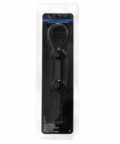Lynk Pleasure Products Silicone Dual Roper Lasso Style Adjustable Double Cock Ring By Lynk Pleasure