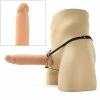 Pipedream Products Sheaths & Sleeves Silicone Penis Extension Sleeve 8 Inch Tan Hollow Strap On X-Tensions