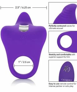 Silicone Remote Controlled Vibrating Orgasm Cock Ring By Cal Exotics Cock Rings