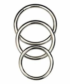 Cock Rings Silver Metal Cock Ring Set 3 Pack By Cal Exotics